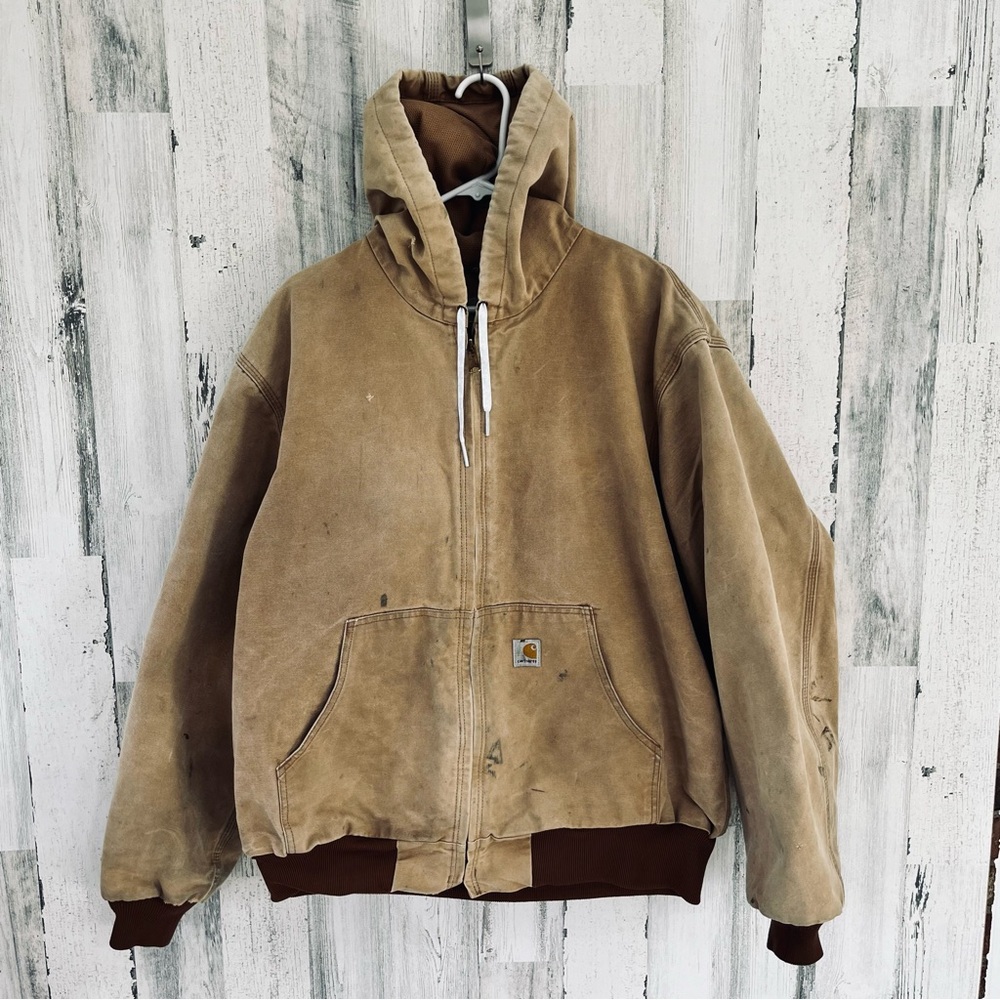 Carhartt Men’s J131 Thermal Lined Full Zip Duck Active Jacket Size XL